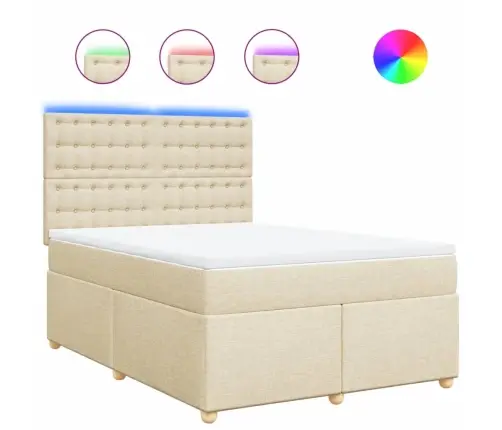 Kontinentaalvoodi Madratsiga, Kreemjas, 140X200 cm Kangas