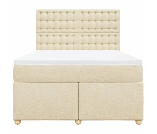 Kontinentaalvoodi Madratsiga, Kreemjas, 140X200 cm Kangas