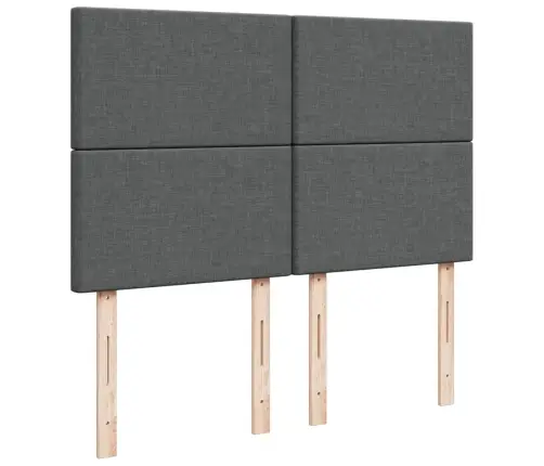 Lova Su Spyruoklėmis/Čiužiniu,Tamsiai Pilka, 160X200cm Audinys