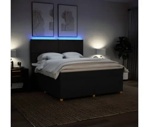 Kontinentaalvoodi Madratsiga, Must, 180X200 cm Kangas