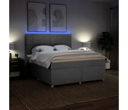 Kontinentaalvoodi Madratsiga, Helehall, 180X200 cm Kangas