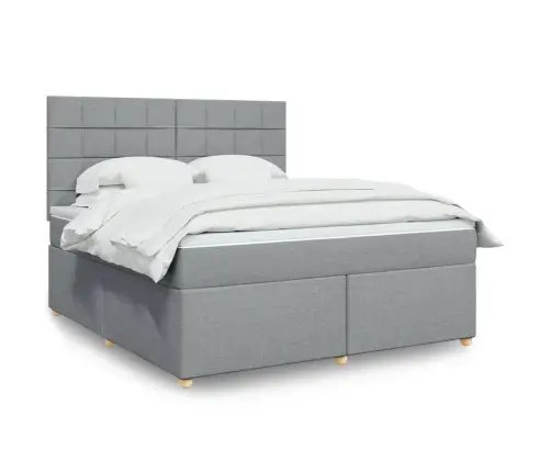 Kontinentaalvoodi Madratsiga, Helehall, 180X200 cm Kangas