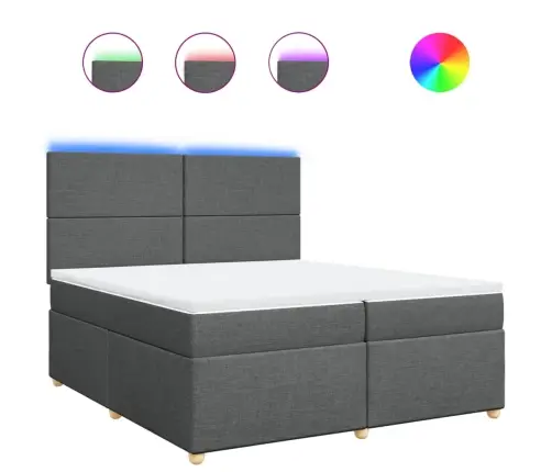 Kontinentaalvoodi Madratsiga, Tumehall, 200X200 cm Kangas