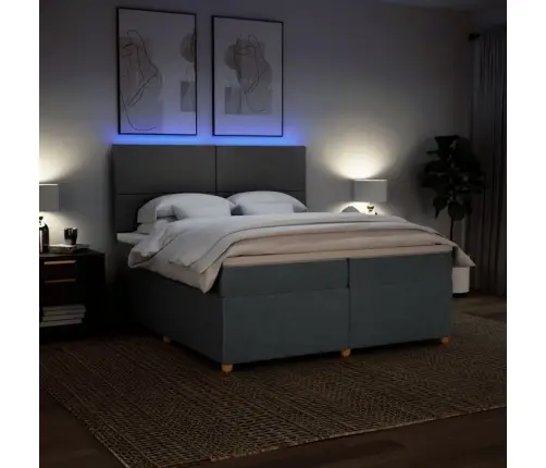 Kontinentaalvoodi Madratsiga, Tumehall, 200X200 cm Kangas