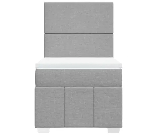 Kontinentaalvoodi Madratsiga, Helehall, 80X200 cm Kangas