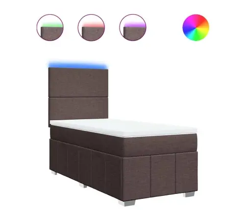 Kontinentaalvoodi Madratsiga, Tumepruun, 80X200 cm Kangas