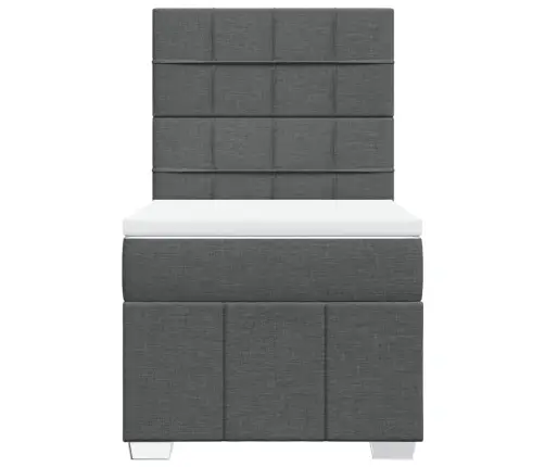 Kontinentaalvoodi Madratsiga, Tumehall, 80X200 cm Kangas