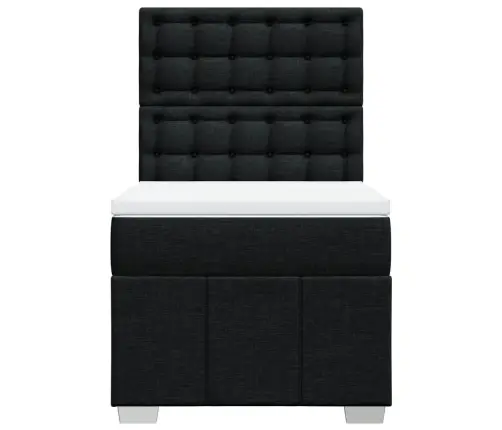 Kontinentaalvoodi Madratsiga, Must, 80X200 cm Kangas