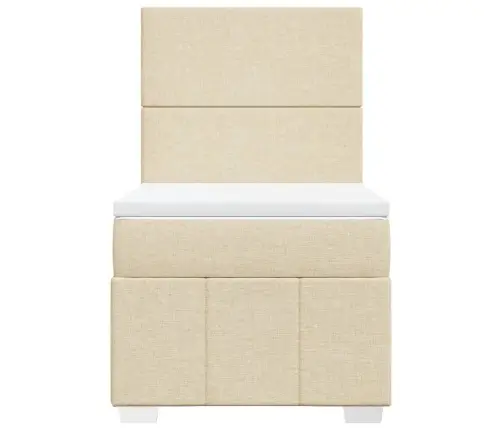 Kontinentaalvoodi Madratsiga, Kreemjas, 90X200 cm Kangas