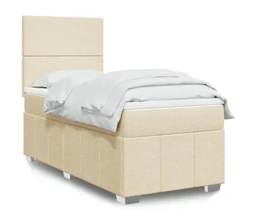 Kontinentaalvoodi Madratsiga, Kreemjas, 90X200 cm Kangas