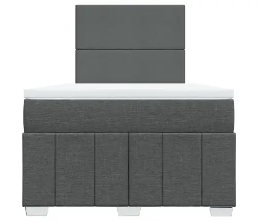 Atsperu Gulta Ar Matraci, Tumši Pelēka Audums, 120X190 Cm Vidaxl