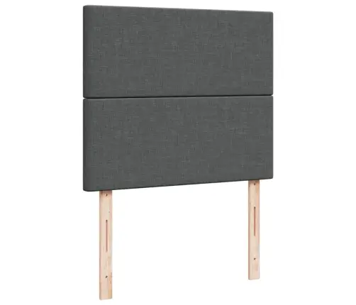 Atsperu Gulta Ar Matraci, Tumši Pelēka Audums, 120X190 Cm Vidaxl