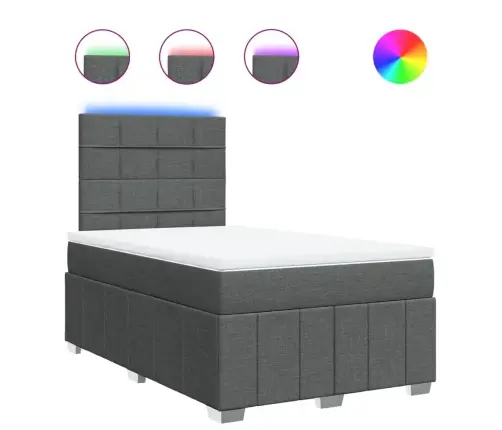 Kontinentaalvoodi Madratsiga, Tumehall, 120 X 190 cm Kangas