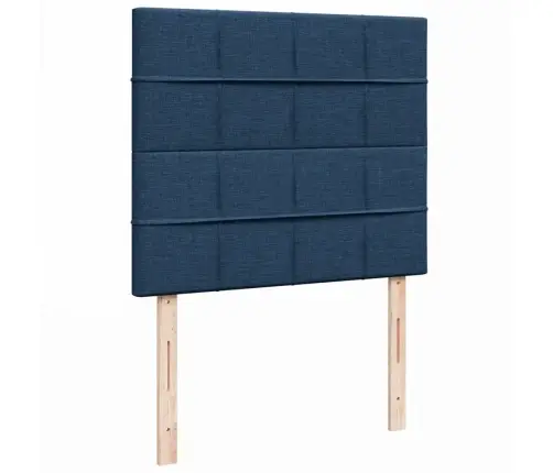 Atsperu Gulta Ar Matraci, Zils Audums, 120X190 Cm Vidaxl