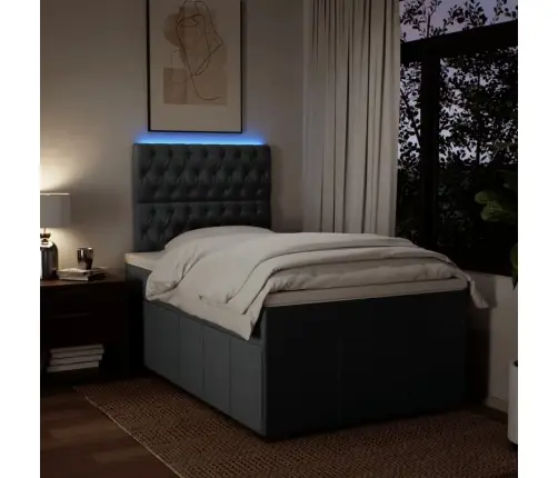 Atsperu Gulta Ar Matraci, Pelēkbrūns Audums, 120X190 Cm Vidaxl