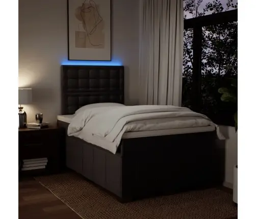 Atsperu Gulta Ar Matraci, Tumši Brūns Audums, 120X190 Cm Vidaxl