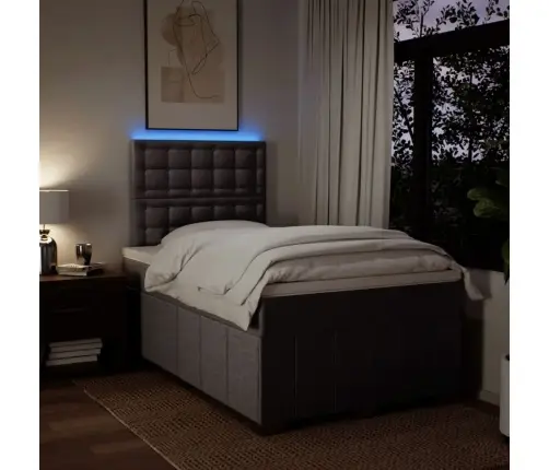 Atsperu Gulta Ar Matraci, Pelēkbrūns Audums, 120X190 Cm Vidaxl Atsperu Gulta Ar Matraci, Pelēkbrūns Audums, 120X190 Cm Vidaxl