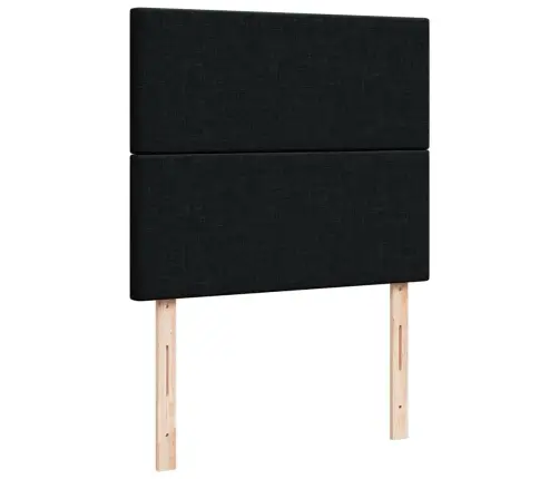 Atsperu Gultas Rāmis Ar Matraci, Melna Audums, 120X200 Cm Vidaxl