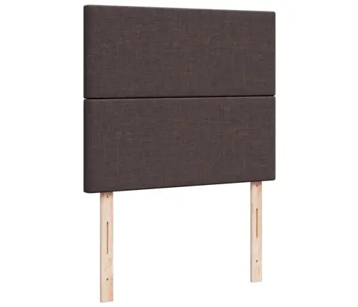 Atsperu Gultas Rāmis Ar Matraci, Tumši Brūna, 120X200Cm, Audums Vidaxl