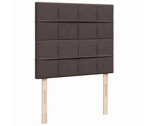 Atsperu Gultas Rāmis Ar Matraci, Tumši Brūna, 120X200Cm, Audums Vidaxl