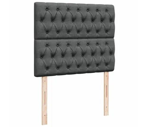 Atsperu Gulta Ar Matraci, Tumši Pelēka Audums, 120X200Cm Vidaxl