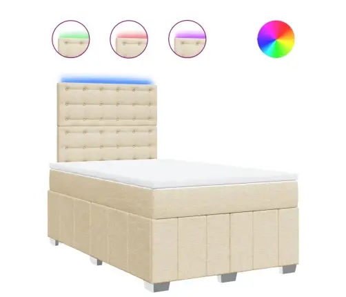 Atsperu Gultas Rāmis Ar Matraci, Krēmkrāsas, 120X200 Cm, Audums Vidaxl Atsperu Gultas Rāmis Ar Matraci, Krēmkrāsas, 120X200 Cm, Audums Vidaxl