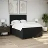 Atsperu Gulta Ar Matraci, Melna Audums, 140X190 Cm Vidaxl