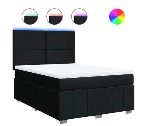 Kontinentaalvoodi Madratsiga, Must, 140X200 cm Kangas