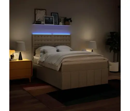 Kontinentaalvoodi Madratsiga, Kreemjas, 140X200 cm Kangas