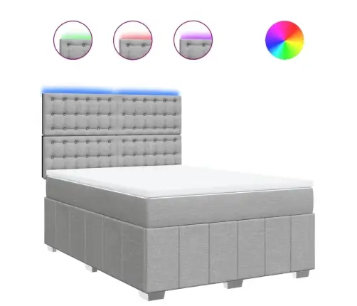 Kontinentaalvoodi Madratsiga, Helehall, 160X200 cm Kangas