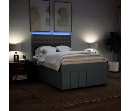 Kontinentaalvoodi Madratsiga, Tumehall, 160X200 cm Kangas