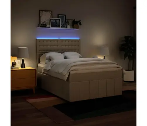 Kontinentaalvoodi Madratsiga, Kreemjas, 160X200 cm Kangas