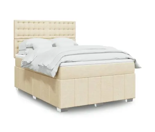 Kontinentaalvoodi Madratsiga, Kreemjas, 160X200 cm Kangas