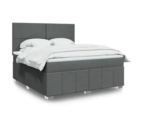 Kontinentaalvoodi Madratsiga, Tumehall, 180X200 cm Kangas