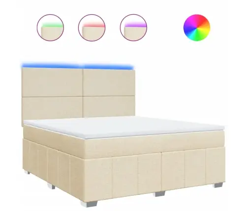 Kontinentaalvoodi Madratsiga, Kreemjas, 180X200 cm Kangas