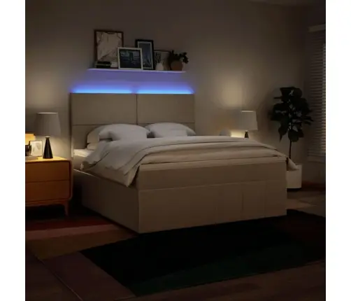 Kontinentaalvoodi Madratsiga, Kreemjas, 180X200 cm Kangas