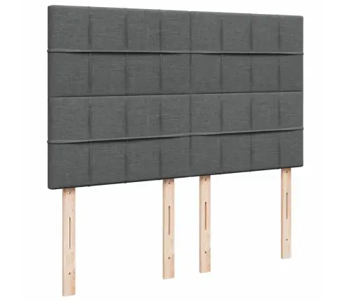 Kontinentaalvoodi Madratsiga, Tumehall, 180X200 cm Kangas