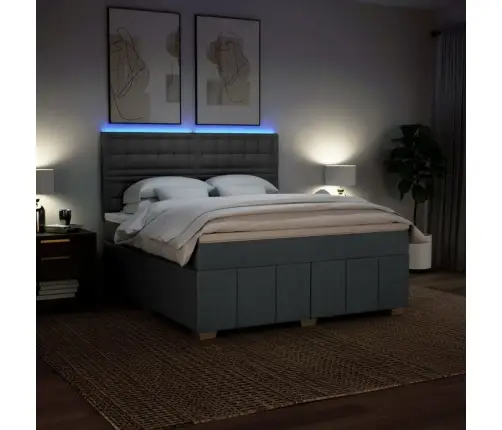 Kontinentaalvoodi Madratsiga, Tumehall, 180X200 cm Kangas