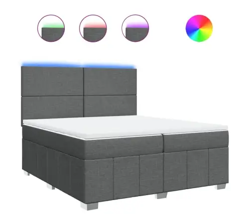 Kontinentaalvoodi Madratsiga, Tumehall, 200X200 cm Kangas