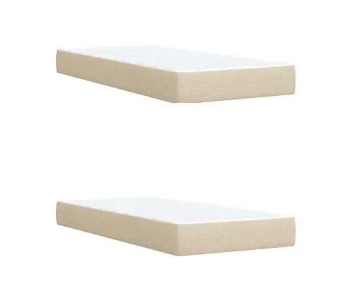 Kontinentaalvoodi Madratsiga, Kreemjas, 200X200 cm Kangas