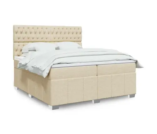 Kontinentaalvoodi Madratsiga, Kreemjas, 200X200 cm Kangas