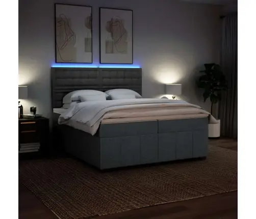 Kontinentaalvoodi Madratsiga, Tumehall, 200X200 cm Kangas