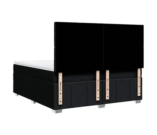 Atsperu Gultas Rāmis Ar Matraci, Melna Audums, 200X200 Cm Vidaxl Atsperu Gultas Rāmis Ar Matraci, Melna Audums, 200X200 Cm Vidaxl