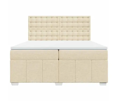 Kontinentaalvoodi Madratsiga, Kreemjas, 200X200 cm Kangas