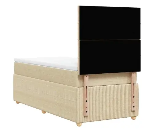 Atsperu Gultas Rāmis Ar Matraci, Krēmkrāsas, 80X200 Cm, Audums Vidaxl Atsperu Gultas Rāmis Ar Matraci, Krēmkrāsas, 80X200 Cm, Audums Vidaxl