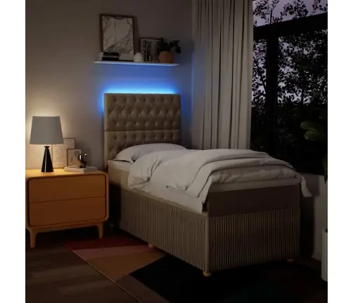 Kontinentaalvoodi Madratsiga, Kreemjas, 80X200 cm Kangas