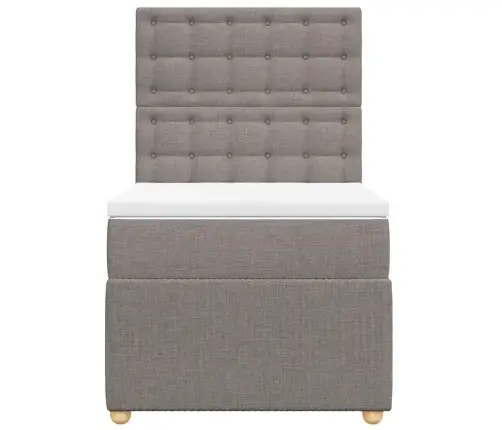 Atsperu Gulta Ar Matraci, Pelēkbrūns, 90X190 Cm, Audums Vidaxl Atsperu Gulta Ar Matraci, Pelēkbrūns, 90X190 Cm, Audums Vidaxl