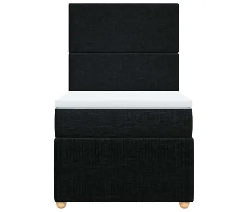 Kontinentaalvoodi Madratsiga, Must, 100X200 cm Kangas