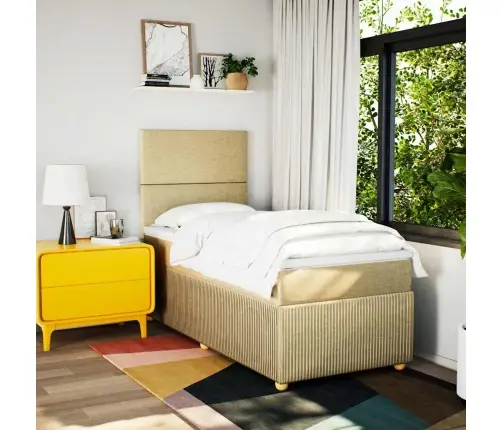 Kontinentaalvoodi Madratsiga, Kreemjas, 100X200 cm Kangas