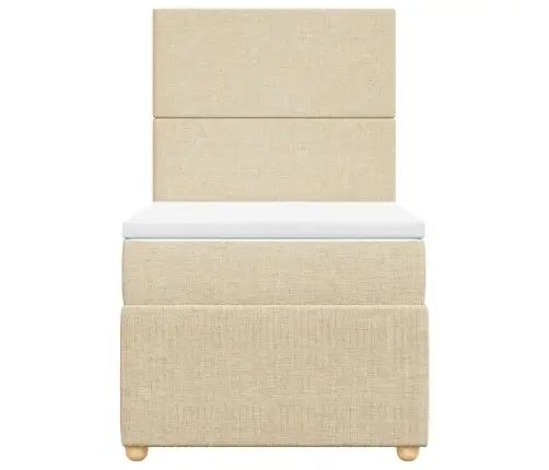 Kontinentaalvoodi Madratsiga, Kreemjas, 100X200 cm Kangas